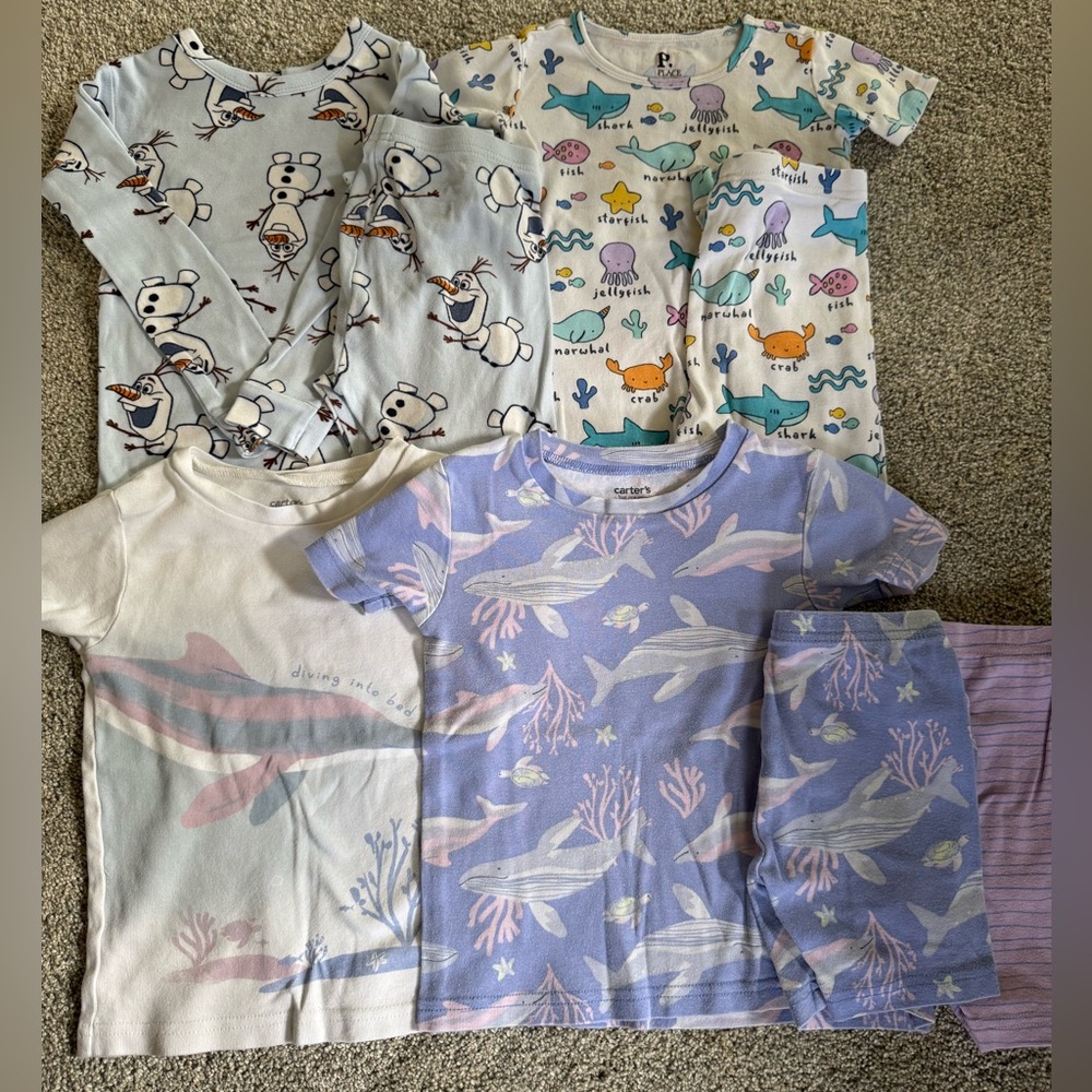 Bundle Lot Toddler 4T Pajama Sets